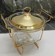 4L Glass Chafing Dish Soup Pot - 1