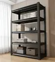 Black Metallic 5-Tier Office Storage Rack - 3