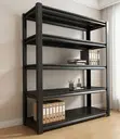Black Metallic 5-Tier Office Storage Rack - 4