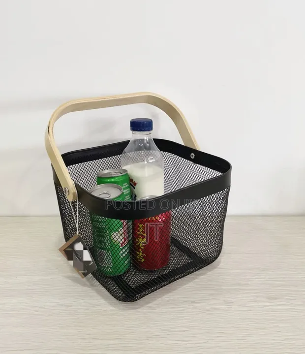 Meshed Modern Rectangular Storage Basket - 1