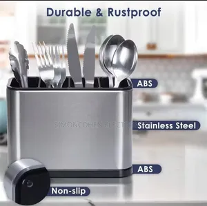 Stainless Steel 4 Compartment Cutlery Holder