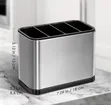 Stainless Steel 4 Compartment Cutlery Holder - 2