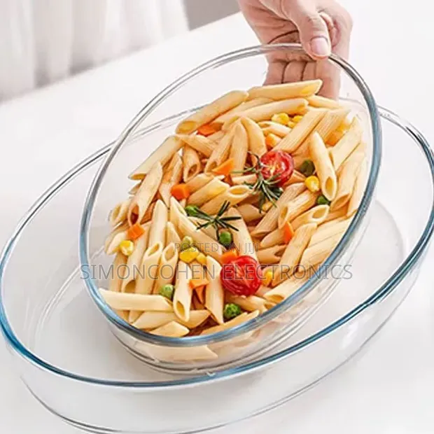 2-Piece Glass Oval Baking Dish Set - 1