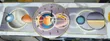 Modern 3-Piece Wall Clock with Gold Accents - 2