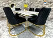 Luxury 6 Seater Marble Dining Table Set - 1