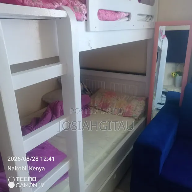 BUILT Bunk Beds - Mbao Mpya ya Mahogany - 1