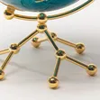LED Souvenir World Map Globe - Globe Zinazoangaza za Mapambo - 3