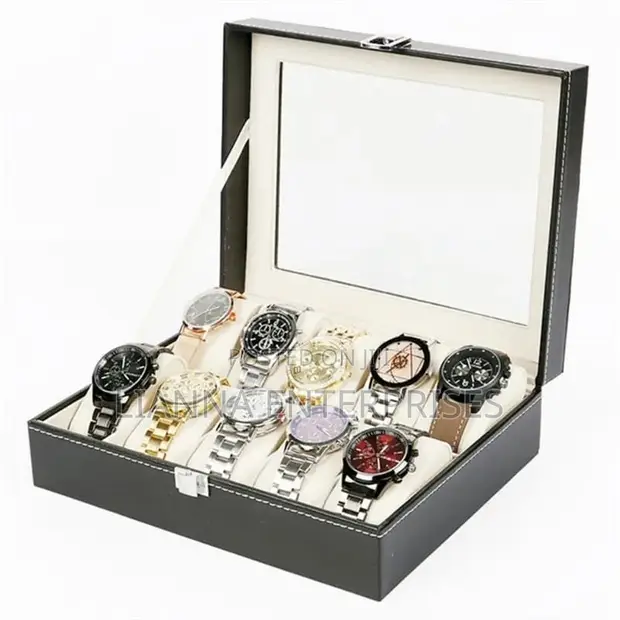 10 Slot Watch Organizer Storage Box - 1