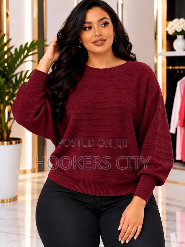 Casual Knit Sweater - White - 1