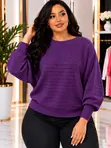 Sweater ya Knit ya Kawaida - Nyeupe - 2