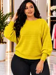 Sweater ya Knit ya Kawaida - Nyeupe - 5