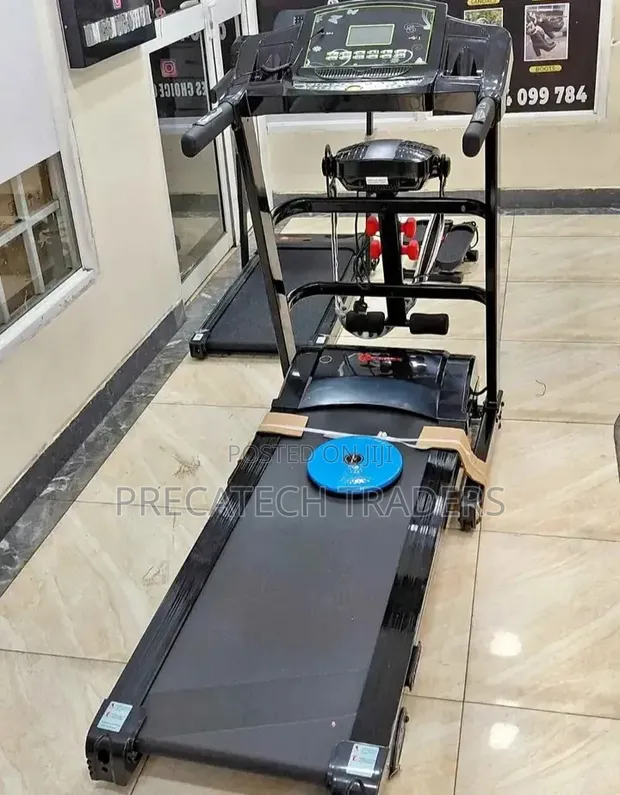 Multi-Function Electric Treadmill with Massager & Dumbbells - 1