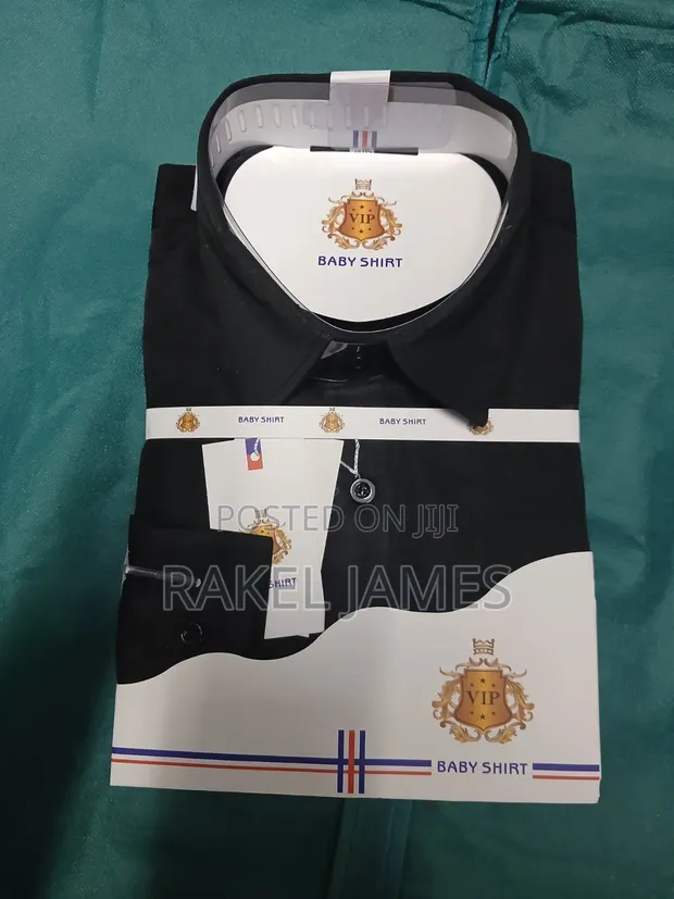 Kids Black Long Sleeve Shirt - 1