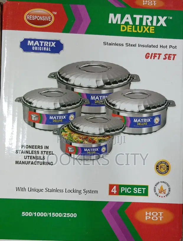 Set ya Hot Pot ya Stainless Steel yenye Insulation (Vipande 4) - 1
