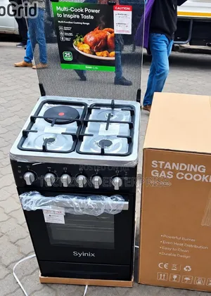 Syinix 50x50cm Standing Cooker with Electric Oven & Auto Ignition