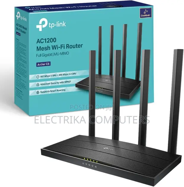 TP-Link Archer C6 AC1200 Dual-Band Gigabit WiFi Router - 1