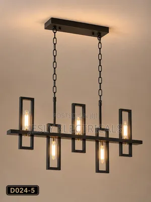 5-Light Farmhouse Modern Linear Chandelier