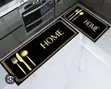 Kitchen Floor Mat - Black with Gold Detail - 1