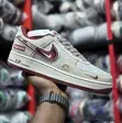 Nike Air Force 1 Low x Dior Maroon Beige - 1
