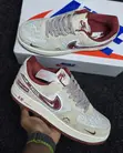 Nike Air Force 1 Low x Dior Maroon Beige - 3