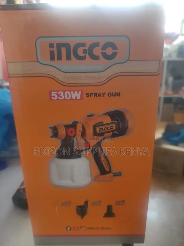 INGCO 530W Electric Spray Gun 1000ml HVLP Paint Sprayer - 1