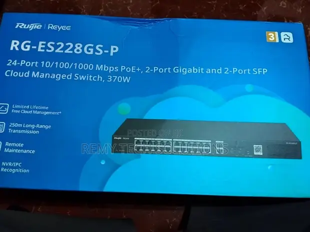 Ruijie RG-ES228GS-P 28-Port Gigabit Managed PoE+ Switch - 1