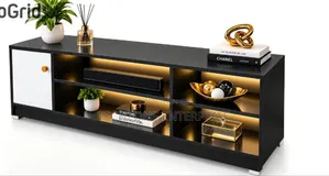 Imported Executive TV Stand with Shelves & Cabinet