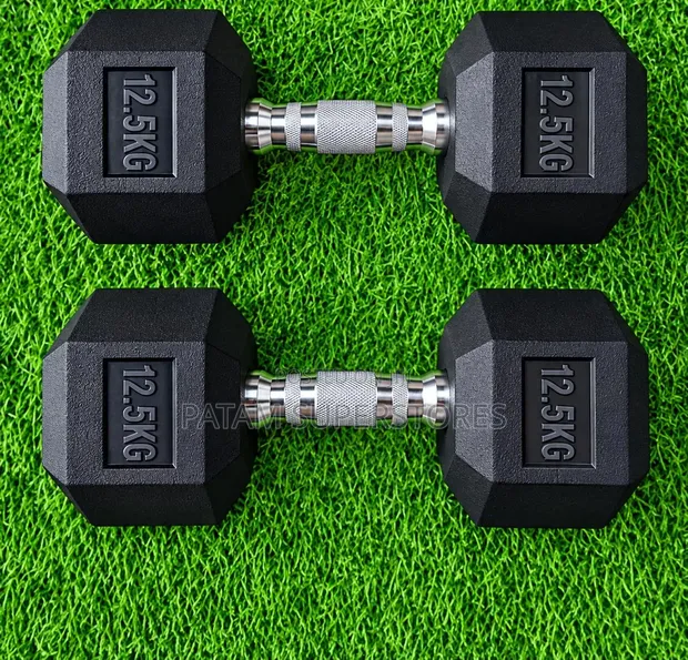 12.5kg Hexagon Dumbbell (Pair) - 1