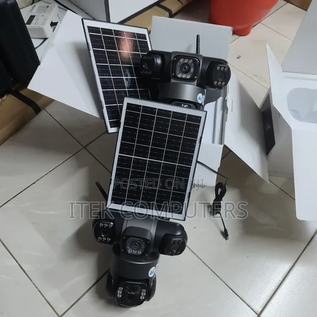 Kamera ya CCTV ya 4G ya Nje yenye Solar na Lensi Tatu - 1