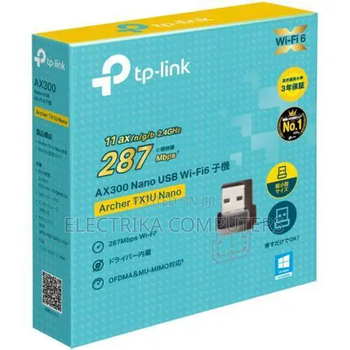 TP-Link Archer TX1U Nano AX1800 Wi-Fi 6 USB Adapter - 1