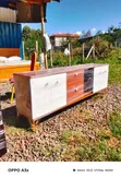 Modern Brown & White Wooden TV Stand - 2