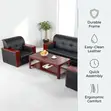 Sofa ya Kusubiri ya Ofisi Nyeusi ya Viti 5 - 3