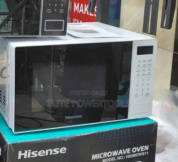 Hisense 20L Microwave Nyeupe ya Countertop (Model H20MOWS11) - 1