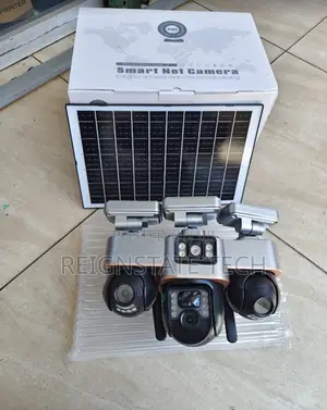 V380Pro 4G Triple Lens Solar Security Camera with Floodlights