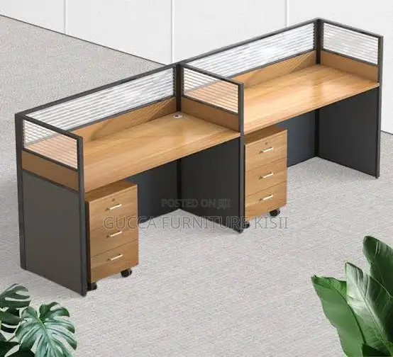 GUCCA FURNITURE Workstation ya Watu 2 na Hifadhi - 1