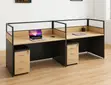 GUCCA FURNITURE Workstation ya Watu 2 na Hifadhi - 2