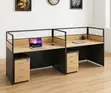 GUCCA FURNITURE Workstation ya Watu 2 na Hifadhi - 3