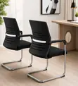 Mesh Office Visitor's Cantilever Waiting Chair - 4