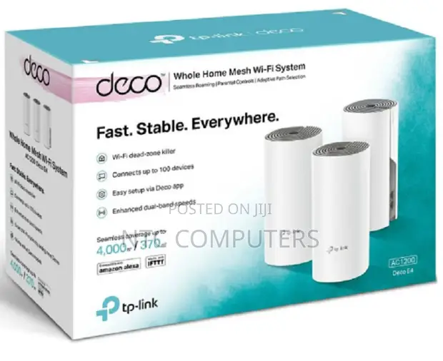 TP-Link Deco E4 (Pakiti 3) AC1200 Mesh Wi-Fi System - 1