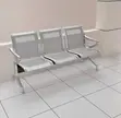 3-Way Unpadded Airport Waiting Bench - 1