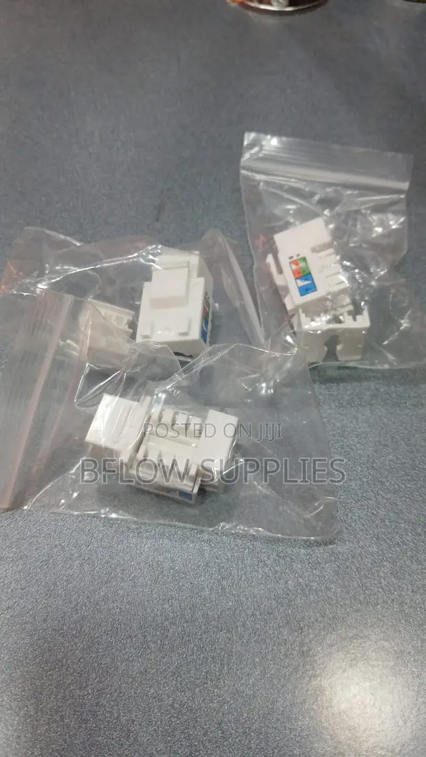 RJ45 CAT6 Keystone Jack Module - White - 1