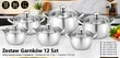 Edenberg 12pc Stainless Steel Cookware Set - 1