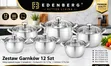 Edenberg 12pc Stainless Steel Cookware Set - 2