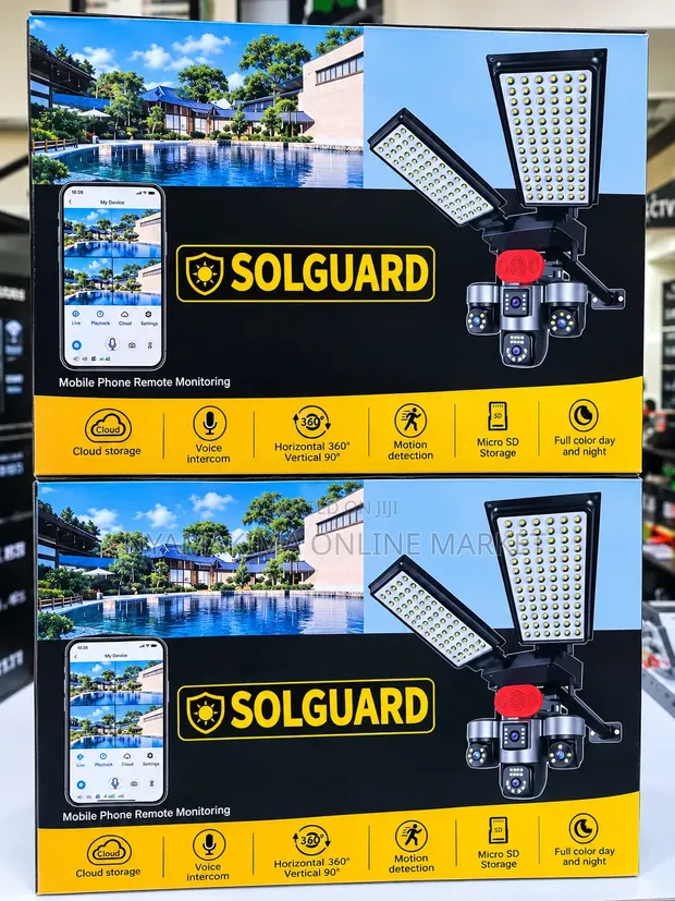 Solar Streetlight with 4-Lens 4G Camera - 1