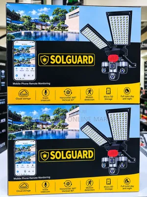 Solar Streetlight na Kamera ya 4-Lens 4G
