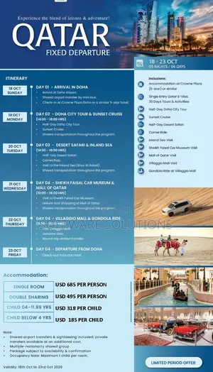 Qatar (Doha) Leisure Adventure Tour