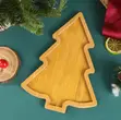 3Pc Wooden Christmas Trays | Bamboo Dessert Boards - 5