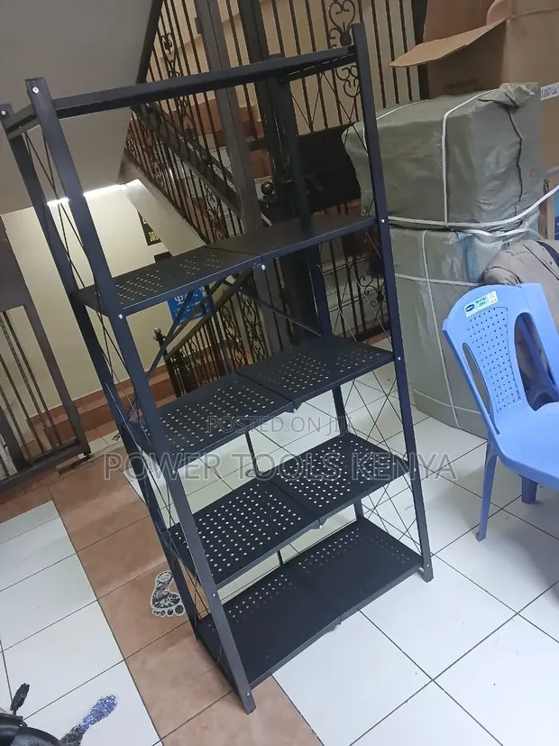 5-Tier Foldable Metallic Storage Rack - 1