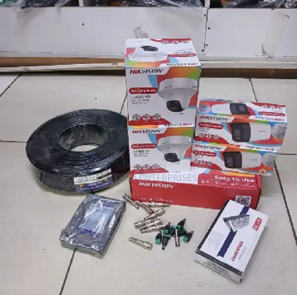 Hikvision 4CH HD CCTV Kit yenye Sauti ya Njia Mbili - 1