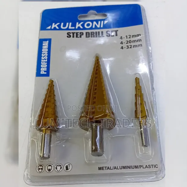 Kulkoin Step Drill Bit Set (12mm, 20mm, 32mm) - 1